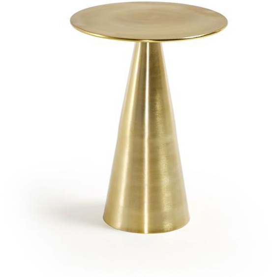 Kave Home - Table dappoint Rhet en métal et finition dorée Ø 39 cm