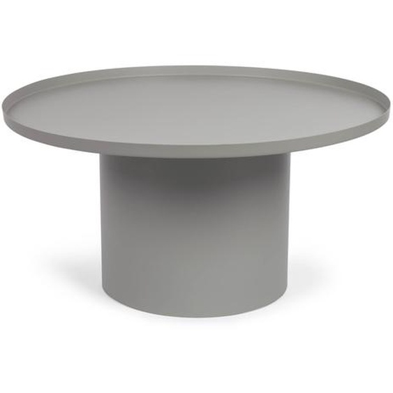 Kave Home - Table dappoint ronde Fleksa en métal gris Ø 72cm