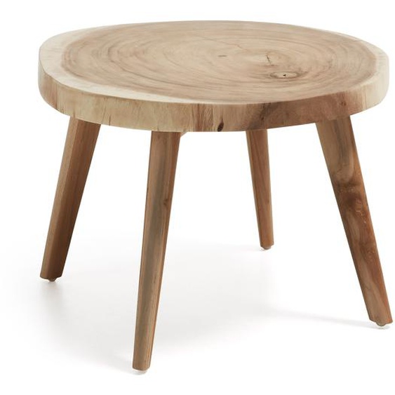 Kave Home - Table dappoint Wellcres en bois de mungur massif Ã˜ 65 cm
