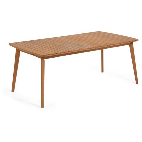 Kave Home - Table de jardin extensible Hanzel en bois deucalyptus 183 (240) x 100 cm FSC 100%