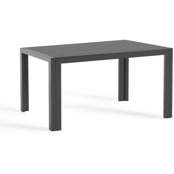 Kave Home - Table de jardin Sirley en aluminium noir 140 x 70 cm