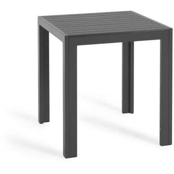 Kave Home - Table de jardin Sirley en aluminium noir 70 x 70 cm