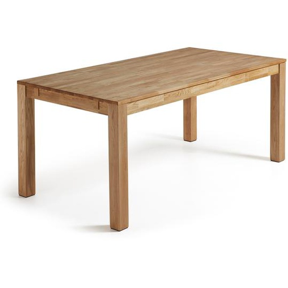 Kave Home - Table extensible Isbel 120 (200) x 75 cm en chêne massif