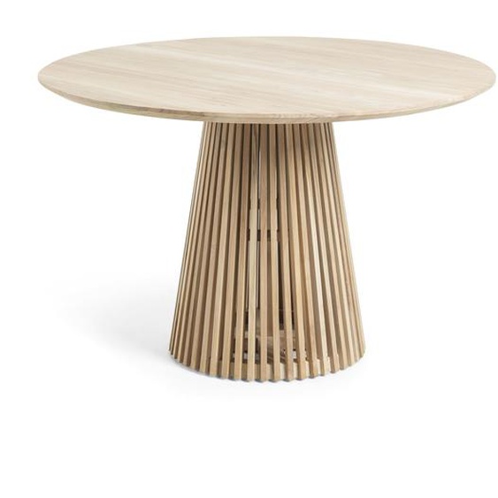 Kave Home - Table ronde Jeanette bois massif de teck Ø 120 cm