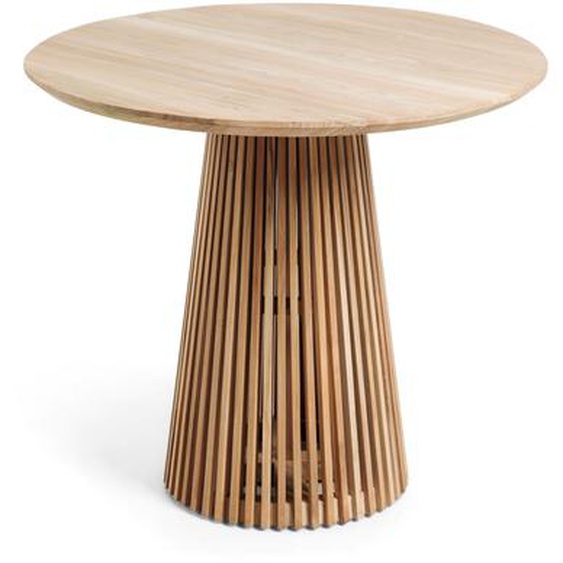 Kave Home - Table ronde Jeanette en teck massif Ø 90 cm