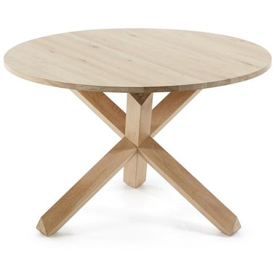 Kave Home - Table ronde Lotus Ø 120 cm chêne massif