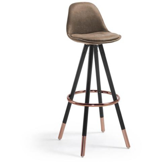 Kave Home - Tabouret Slad marron hauteur 75 cm