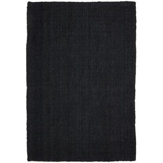 Kave Home - Tapis Madelin en jute noir 160 x 230 cm