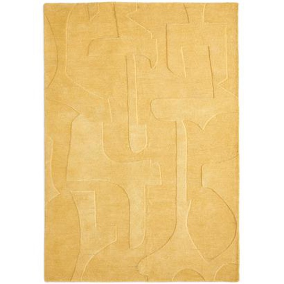 Kave Home - Tapis Maie en laine et viscose moutarde  160 x 230 cm