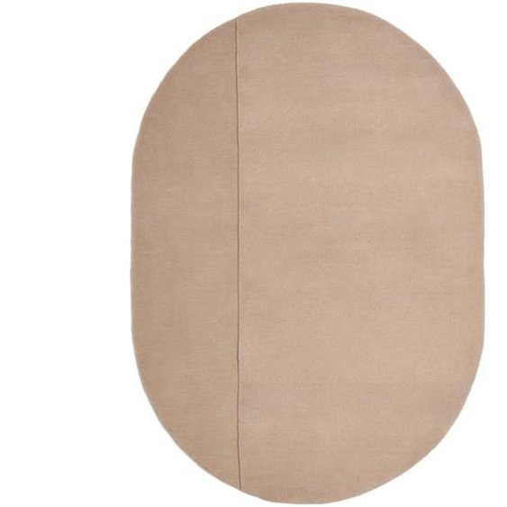 Kave Home - Tapis ovale Cosima en laine beige Ø 160 x 230 cm