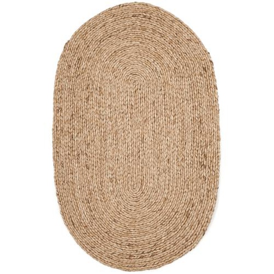 Kave Home - Tapis ovale Doraldina 100 % jute Ø 50 x 80 cm