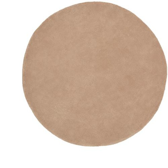 Kave Home - Tapis rond Daianna 100 % coton beige Ø 120 cm