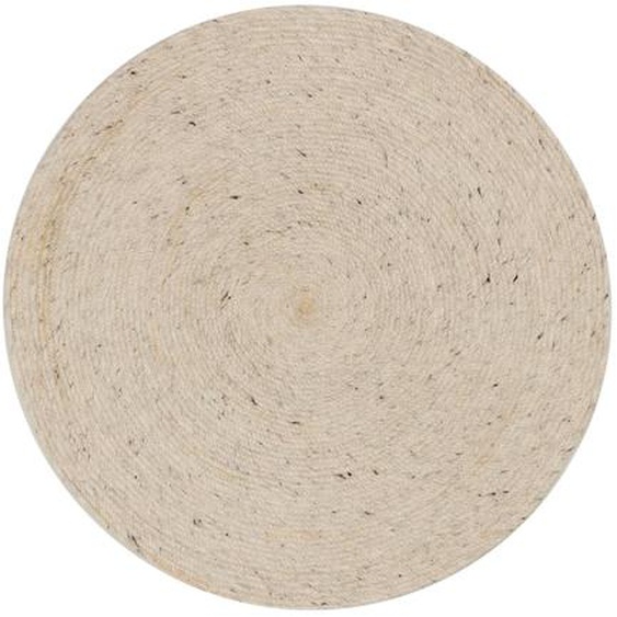 Kave Home - Tapis rond Takashi 100 % laine gris Ø 150 cm
