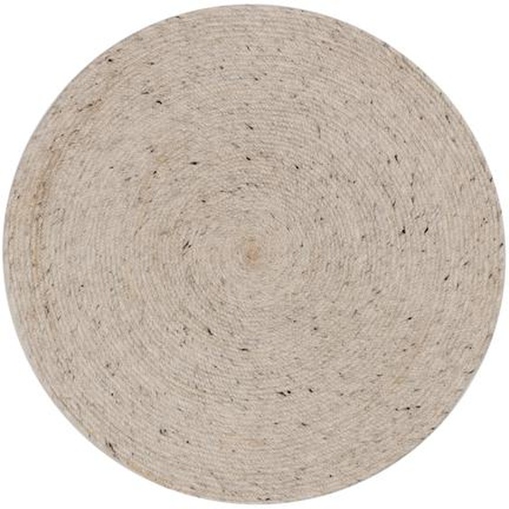 Kave Home - Tapis rond Takashi 100 % laine gris Ø 150 cm