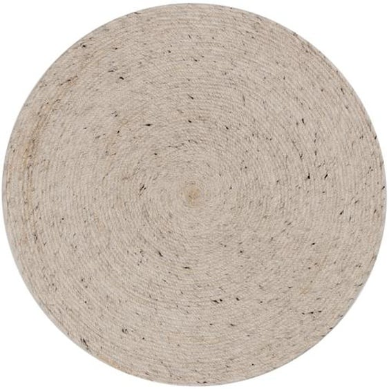 Kave Home - Tapis rond Takashi 100 % laine gris Ø 200 cm