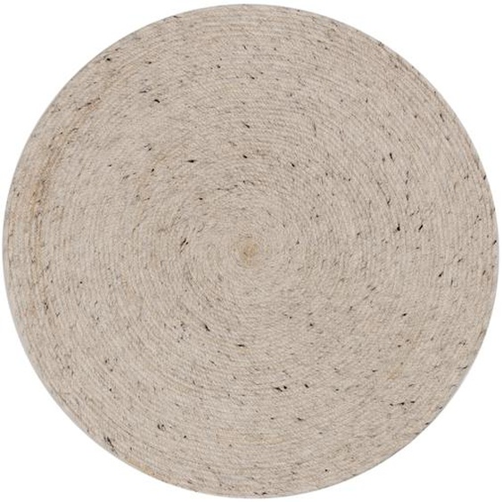 Kave Home - Tapis rond Takashi 100 % laine gris Ø 200 cm