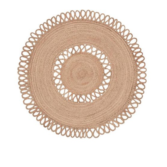 Kave Home - Tapis rond Vicenza 100 % jute Ø 120 cm