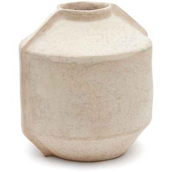 Kave Home - Vase Meja en papier mâché beige 47 cm