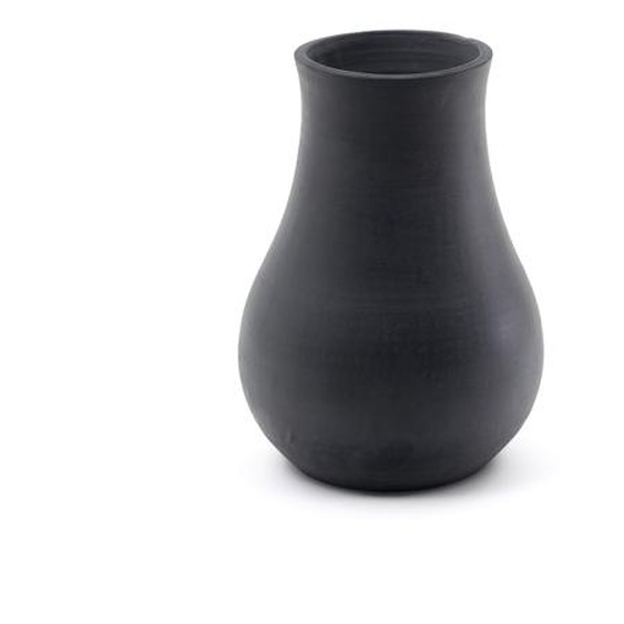 Kave Home - Vase Silaia en terre cuite avec finition noire 30 cm
