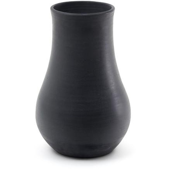 Kave Home - Vase Silaia en terre cuite avec finition noire 34 cm