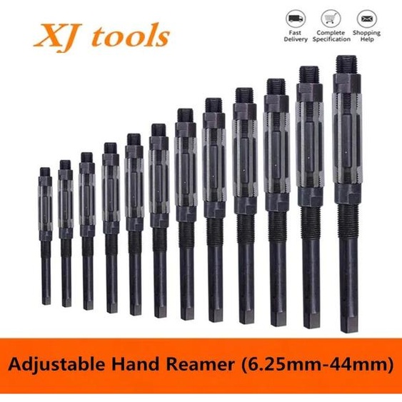 KAVTECNC TOOLS Alésoir manuel réglable, gamme de taille HSS, alésoir en acier allié, Machine, outils de coupe (10/12/15/17/19/20/21/23/25/26mm), 1 pièce