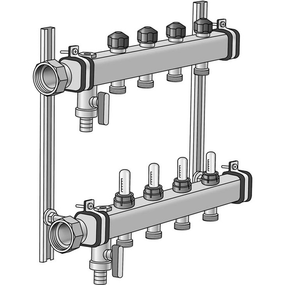 KE Kelit KU590W, distributeur industriel ULTRA PE-RT, 6/4, 8, L : 780 mm, 1 pièce.