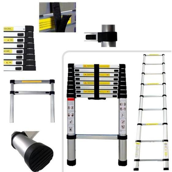 Echelle Telescopique, échelle Pliable, 2,6 mètre(s), Sac de transport offert, en 131, Charge maximale: 150 kg
