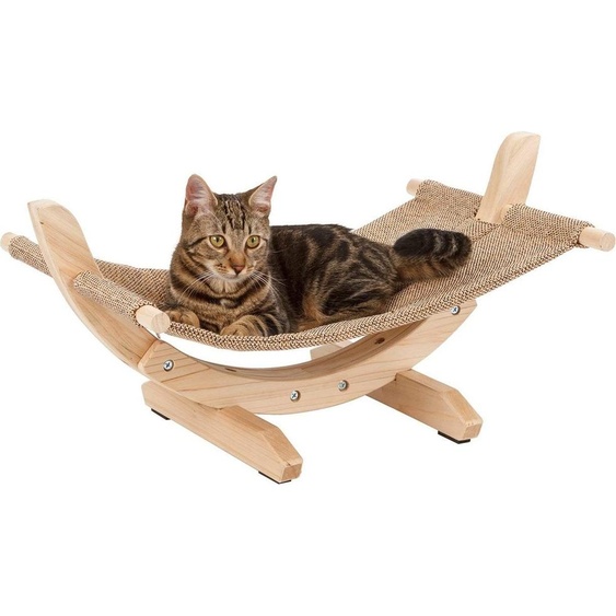 Kerbl Canapé pour chats hamac SIESTA 2.0, brun avec support en bois, 61x37x29cm ; 81559