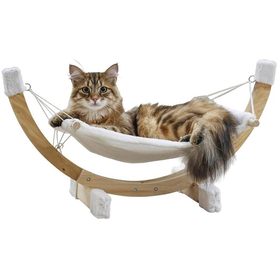 Kerbl Hängematte Siesta (Farbe weiß, L x B x H 73 x 36 x 34, Katzenkissen) 82591