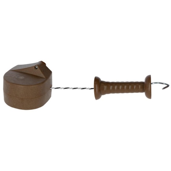 KERBL Premium Tor-Set FLEXIGATE green Clôture dattelage Clôture électrique Marron 442399