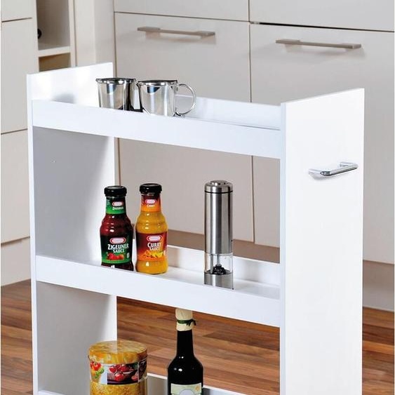 KESPER Etagère dalcôve sur roulettes, 78 x 22 x 60 cm, blanc KESPER 24852