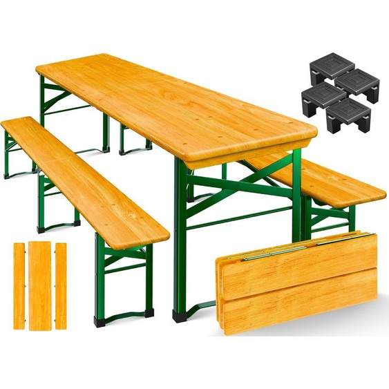 KESSER® Set de table de bière 3 pièces avec 2x bancs de bière & 1x table de bière