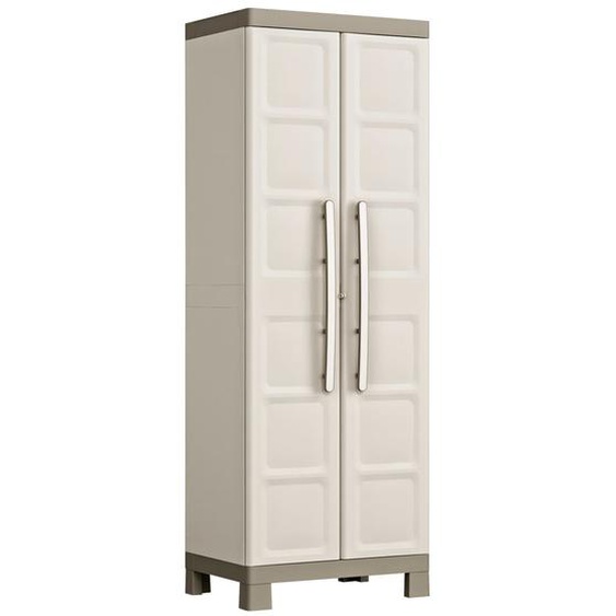 Keter Armoire de rangement polyvalente Excellence Beige et taupe 182cm