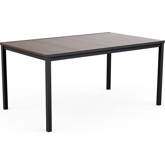 Keter Signature Porto Table 160 cm noyer et noir acier