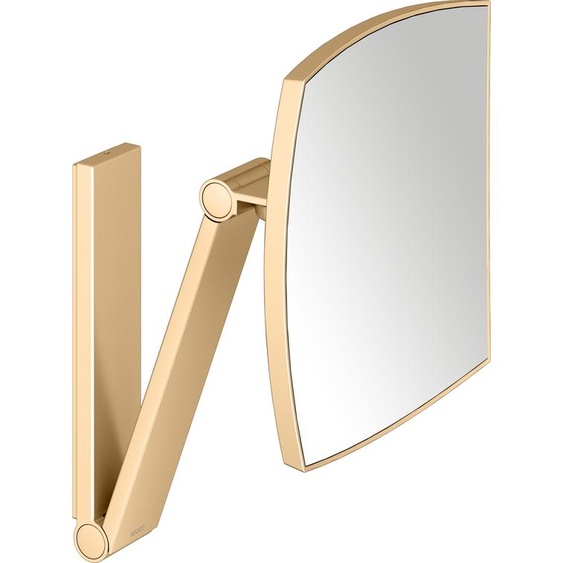 KEUCO iLook_move miroir cosmétique 17613250000 carré, grossissement 5x, modèle mural, laiton brossé