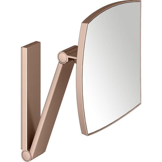 KEUCO iLook_move miroir cosmétique 17613290000 carré, grossissement 5x, modèle mural, or rouge brossé