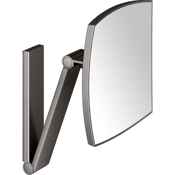 KEUCO iLook_move miroir cosmétique 17613350000 carré, grossissement 5x, modèle mural, noir titane brossé