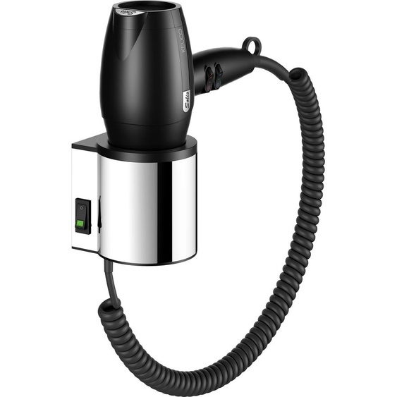 Keuco Plan sèche-cheveux 14995010037 chrome / noir-gris, avec Halter