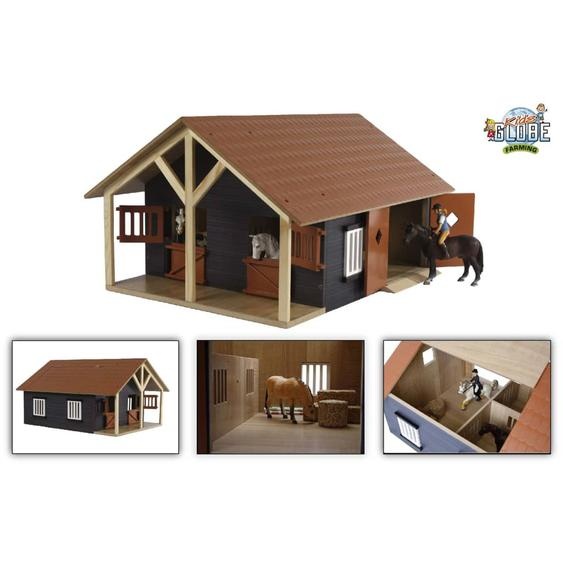 Kids Globe Écuries de ferme avec 2 box et 1 atelier 1:24 610167