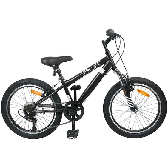 Kids Mountain Bike 20 Pouces 6-Speed pour 5-8 ans Noir