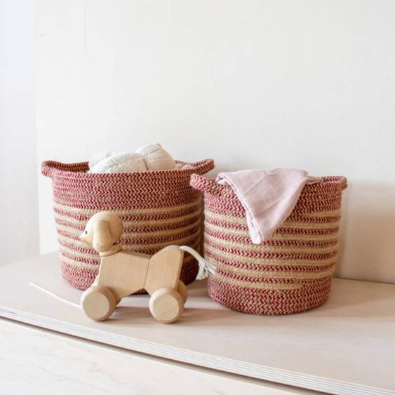 KidsDepot Ensemble de paniers 2 pcs Eran Corde de coton Terre