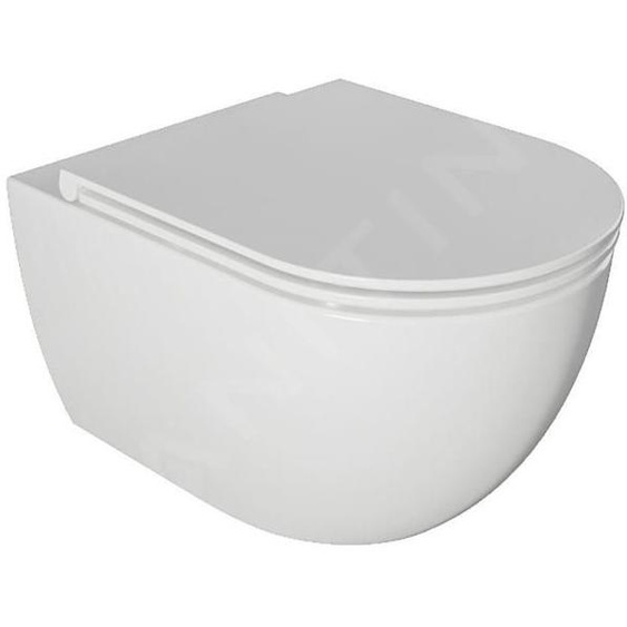 kielle Oudee WC suspendu avec abattant SoftClose, Rimless, blanc 30102001