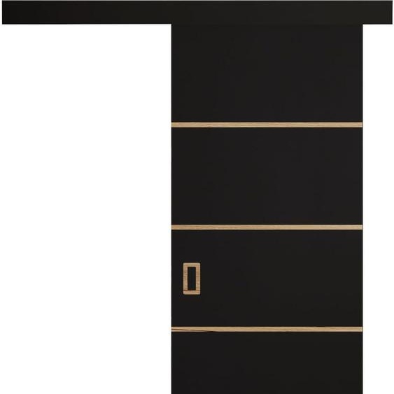 KIER FURNITURE Porte Coulissante Intérieur avec Rail Noir 66x205x1,6 cm
