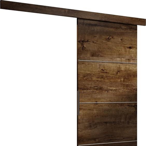 KIER FURNITURE - Portes coulissantes MALIBU PLUS 80 - Modèle universel - Hêtre foncé 86 x 205 x 1,6 cm