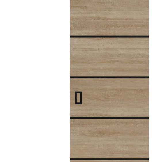 KIER FURNITURE Portes coulissantes modernes Plus 60 - Polyvalentes - Chêne Sonoma 66 x 205 x 1,6 cm