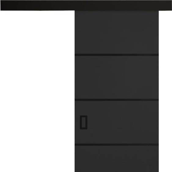 KIER FURNITURE Porte Coulissante Intérieur avec Rail Graphite 66x205x1,6 cm