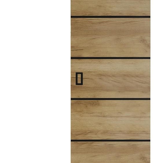 KIER FURNITURE Portes coulissantes modernes Plus 70 - Universal - Chêne Craft 76 x 205 x 1,6 cm