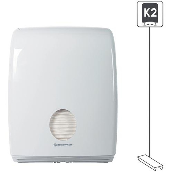 KIMBERLY-CLARK Distributeur essuie-mains pliés en C Aquarius ABS blanc