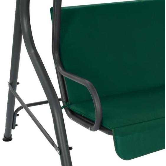 KIMISS Balancelle de jardin Vert 170 x 110 x 153 cm Tissu-LEF
