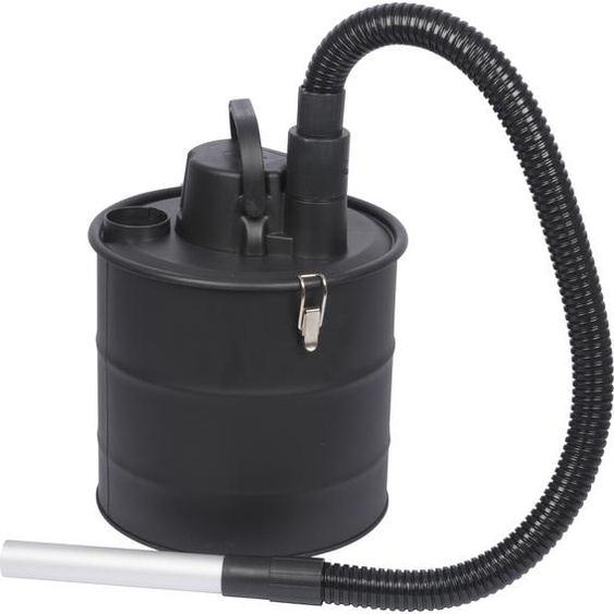 Kinzo Aspirateur de cendres pour cheminée et barbecue avec fonction de soufflage, réservoir en fer ignifugé et tuyau métallique 18L 800-1200W Noir